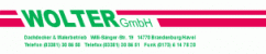 Spengler Brandenburg: Wolter GmbH Dachdecker & Malerbetrieb